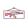 Collectible firearms RGB color icon
