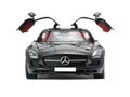 Collectible sport car Mercedes with open doors