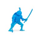 Collectible toy Ninja Turtles cartoon on a white background