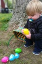 Collecting Easter Eggs Royalty Free Stock Photo