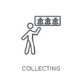 Collecting linear icon. Modern outline Collecting logo concept o Royalty Free Stock Photo