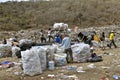 Collecting recyclables in a city dump