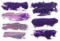 Collection of abstract acrylic brush strokes blots Royalty Free Stock Photo