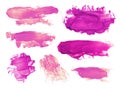 Collection of abstract acrylic brush strokes blots