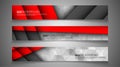 Collection of abstract banner backgrounds. Geometric shapes overlapping red and white gray. vector illustration of graphic design Royalty Free Stock Photo