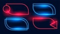 collection of abstract electric laser frame banner with blank space