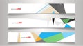 Collection of abstract geometric background banners. Can be used in any design. rectangular background Royalty Free Stock Photo