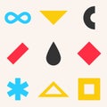 Collection of abstract geometric shapes