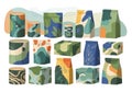 A collection of abstract packaging designs featuring various Royalty Free Stock Photo