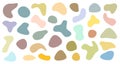 collection of abstract pastel colored blobs Royalty Free Stock Photo