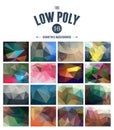 Collection of abstract polygonal backgrounds Royalty Free Stock Photo