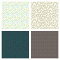 Collection of abstracts fashion design of seamless backgrounds. Vector organic print patterns. Repeating graphic design