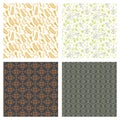 Collection of abstracts fashion design of seamless backgrounds. Vector organic print patterns. Repeating graphic design