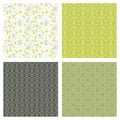 Collection of abstracts fashion design of seamless backgrounds. Vector organic print patterns. Repeating graphic design