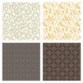 Collection of abstracts fashion design of seamless backgrounds. Vector organic print patterns. Repeating graphic design