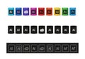 Collection of adobe creative cloud software icons in various color schemes and formats Royalty Free Stock Photo