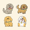 Collection Of Adorable Lovely Puppies Mascot Doodle Third Set