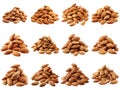 A Collection of Almond Nuts Piled in a Pyramid Shape Royalty Free Stock Photo