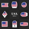 Collection American Flag postage stamp