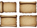Collection of ancient scrolls Royalty Free Stock Photo