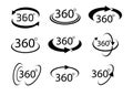 Collection of Angle 360 degrees sign icon