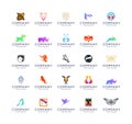 Collection of animal logos template Royalty Free Stock Photo