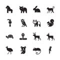 Collection of animals on a white background. Vector illustration decorative design