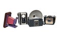 Collection of Antique Cameras Royalty Free Stock Photo