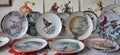 Collection of antique decorative ceramic plates