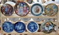 Collection of antique decorative ceramic plates