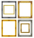 Collection antique frame isolated on white background