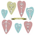 Collection of Antique Keys for your design or scrapbook.