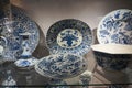 Collection of antique porcelain in the National Museum in Gdansk