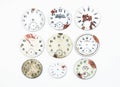 Collection of antique watch faces