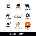 Collection of arabic camel logo design template Royalty Free Stock Photo