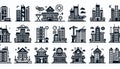 Collection of architectural icons and design elements Royalty Free Stock Photo