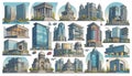 Collection of architectural icons and design elements Royalty Free Stock Photo
