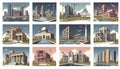 Collection of architectural icons and design elements Royalty Free Stock Photo