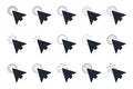 Collection of arrow pointer, cursor icon, click or press cursor in flat design Royalty Free Stock Photo