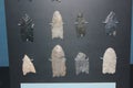 Collection of Arrowheads used by Hopewell culture at Fort Ancient Museum