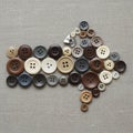 A collection of assorted buttons arranged Royalty Free Stock Photo