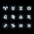 Collection Astrological signs shining