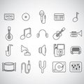 Collection of audio equipment. Vector illustration decorative design Royalty Free Stock Photo