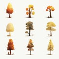 Collection of Autumn trees.