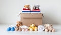collection of baby carefully teddy bears Royalty Free Stock Photo