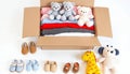 collection of baby carefully teddy bears Royalty Free Stock Photo