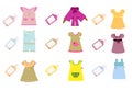Collection of baby and children clothes Royalty Free Stock Photo