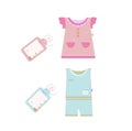 Collection of baby and children clothes Royalty Free Stock Photo