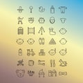 Collection of baby icons. Vector illustration decorative design