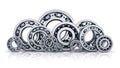 Collection of ball bearings Royalty Free Stock Photo